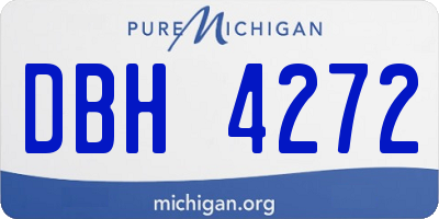 MI license plate DBH4272