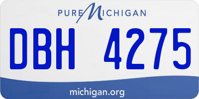MI license plate DBH4275