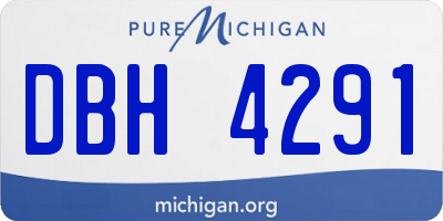 MI license plate DBH4291