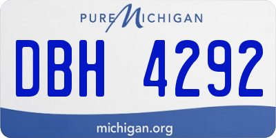 MI license plate DBH4292