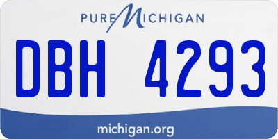 MI license plate DBH4293