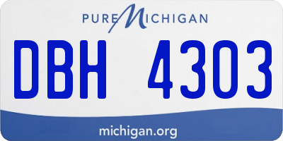 MI license plate DBH4303