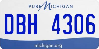 MI license plate DBH4306