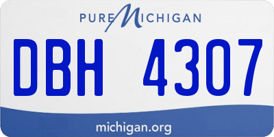 MI license plate DBH4307