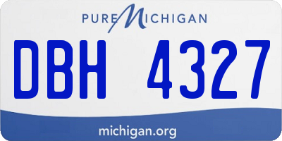 MI license plate DBH4327