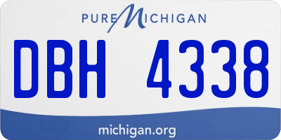 MI license plate DBH4338