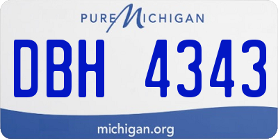 MI license plate DBH4343