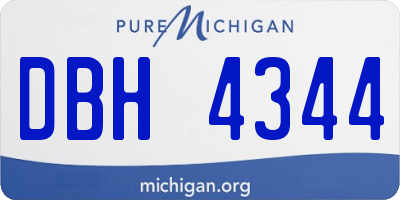 MI license plate DBH4344