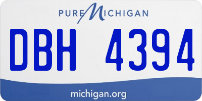 MI license plate DBH4394