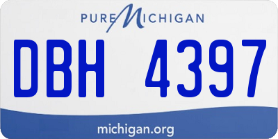 MI license plate DBH4397