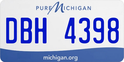 MI license plate DBH4398