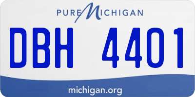 MI license plate DBH4401