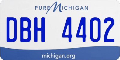 MI license plate DBH4402