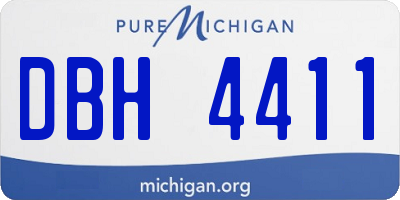 MI license plate DBH4411