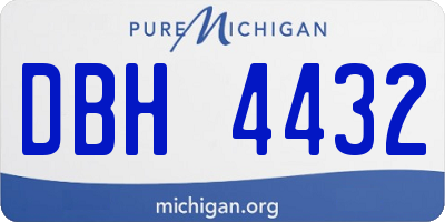 MI license plate DBH4432