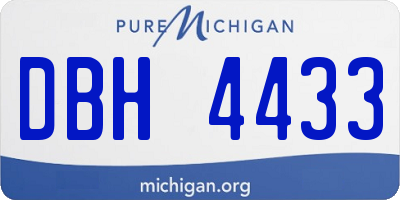 MI license plate DBH4433