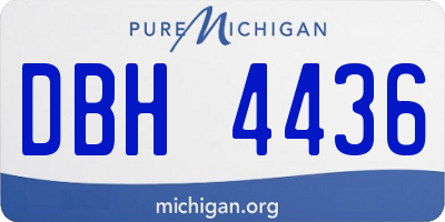 MI license plate DBH4436