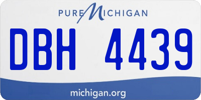 MI license plate DBH4439