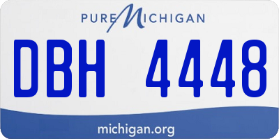 MI license plate DBH4448