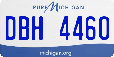MI license plate DBH4460
