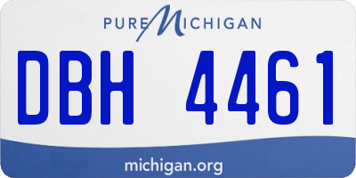 MI license plate DBH4461