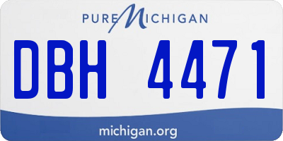 MI license plate DBH4471