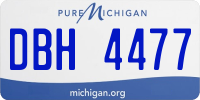MI license plate DBH4477