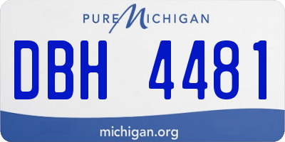 MI license plate DBH4481