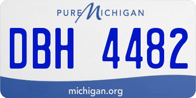 MI license plate DBH4482