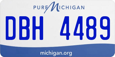 MI license plate DBH4489