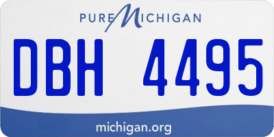 MI license plate DBH4495