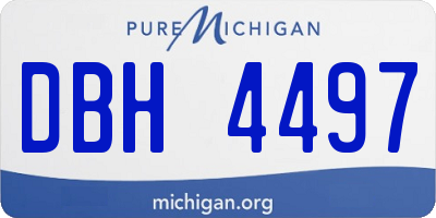 MI license plate DBH4497