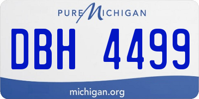 MI license plate DBH4499