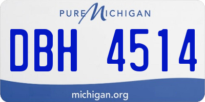 MI license plate DBH4514