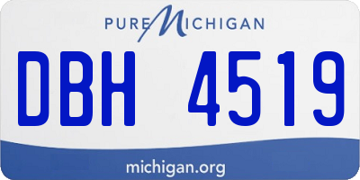 MI license plate DBH4519