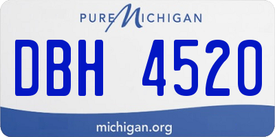MI license plate DBH4520