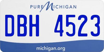 MI license plate DBH4523