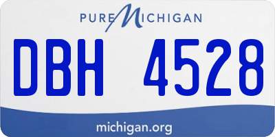 MI license plate DBH4528