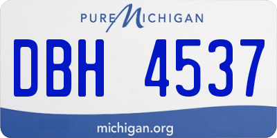MI license plate DBH4537