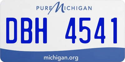MI license plate DBH4541