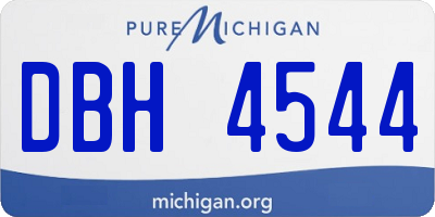 MI license plate DBH4544