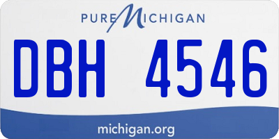 MI license plate DBH4546