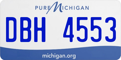 MI license plate DBH4553
