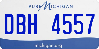 MI license plate DBH4557