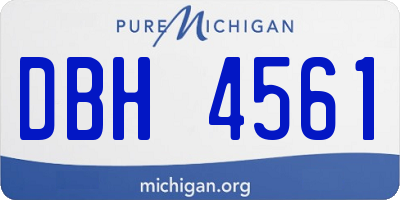 MI license plate DBH4561