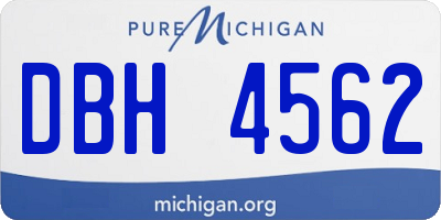 MI license plate DBH4562