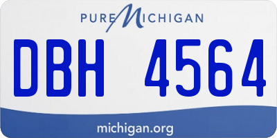 MI license plate DBH4564