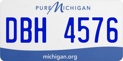 MI license plate DBH4576