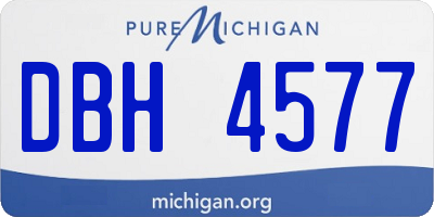 MI license plate DBH4577