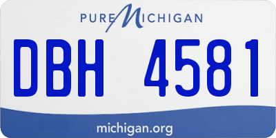 MI license plate DBH4581